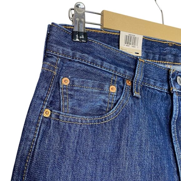 Levis 501 Jeans Mens 30x30 Blue Straight Leg Button Fly Cotton Medium Wash NWT - Picture 6 of 14